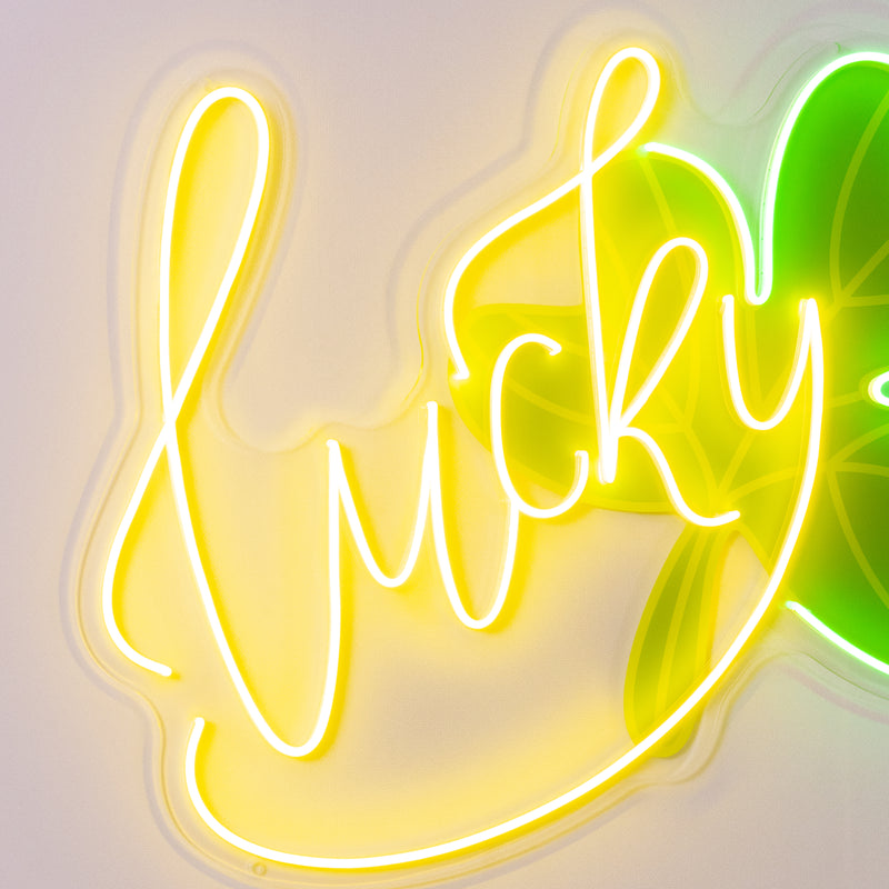 Lucky Four-Leaf Clover Saint Patrick Day LED Neon Signs