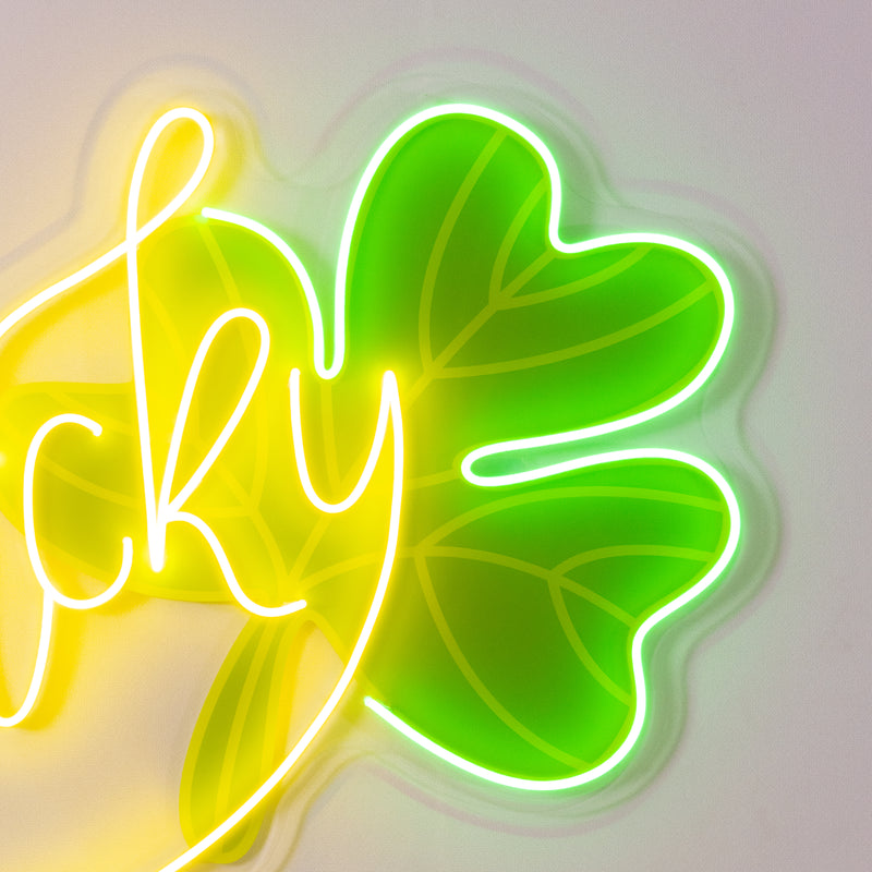 Lucky Four-Leaf Clover Saint Patrick Day LED Neon Signs