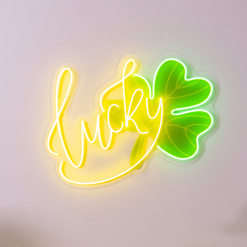 Lucky Four-Leaf Clover Saint Patrick Day LED Neon Signs