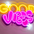 Dynamic Callipraphy GOOD VIBES LED Neon Sign Light Pop Art