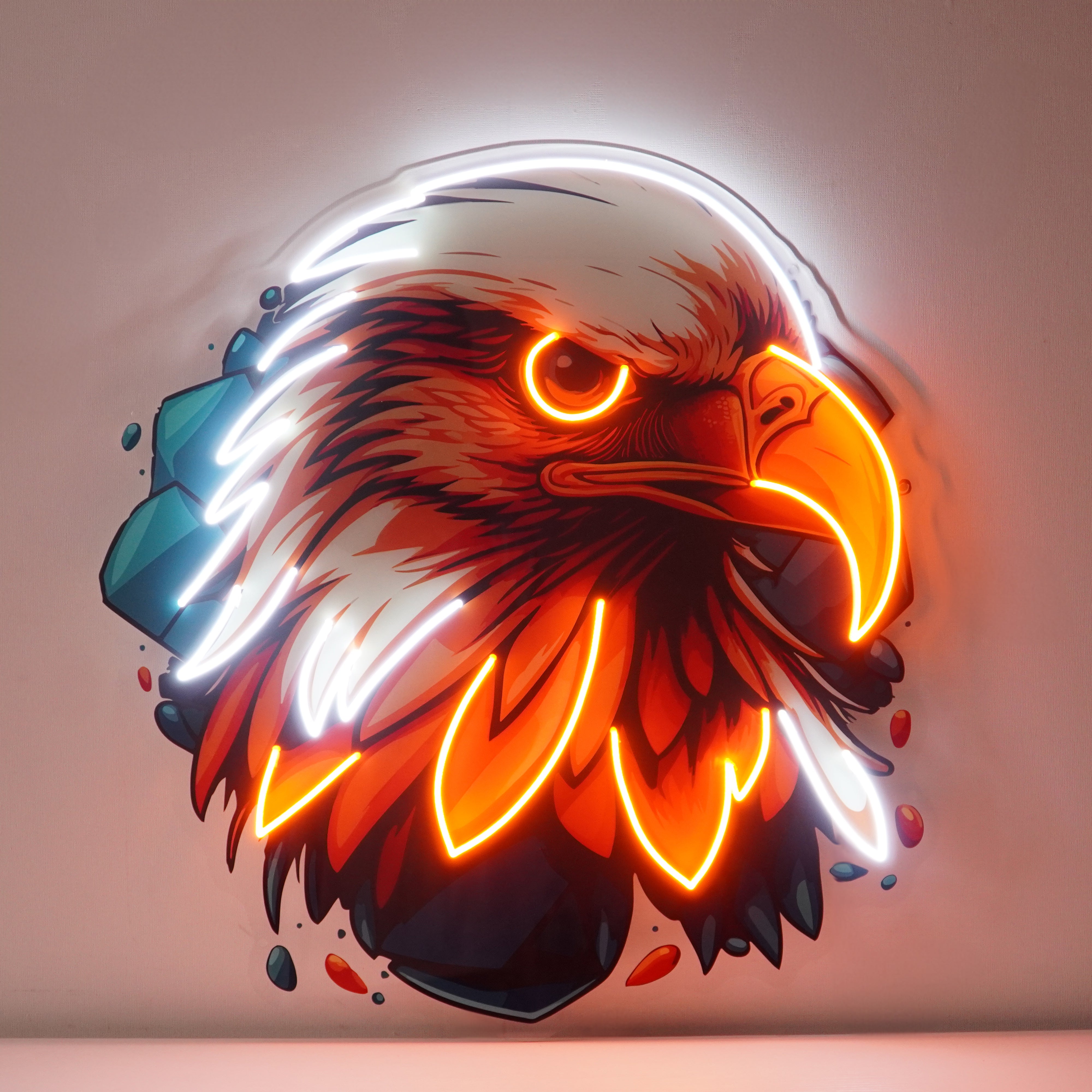 Eagle Head LED Neon Sign Light Pop Art