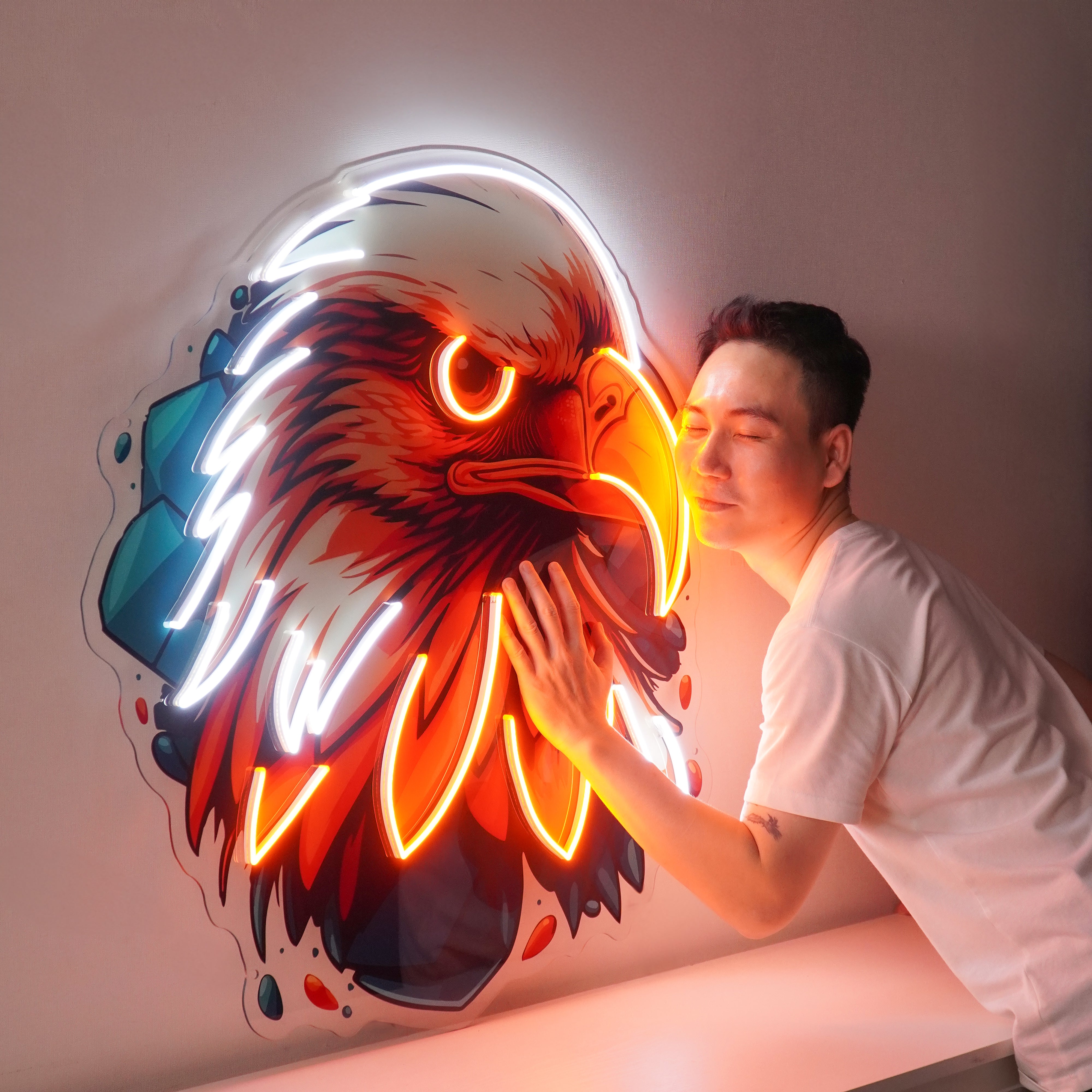 Eagle Head LED Neon Sign Light Pop Art