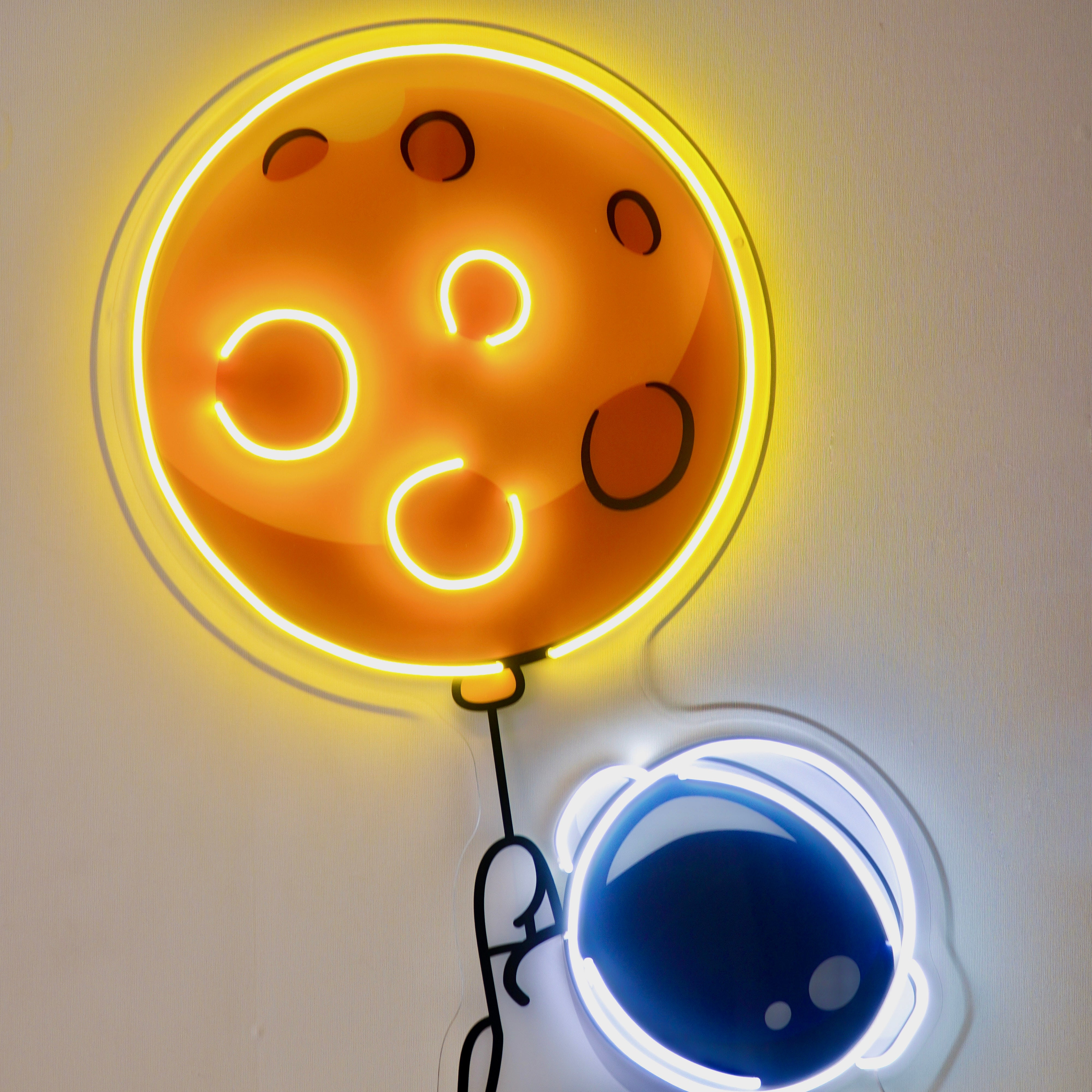 Planet Balloon Led Neon Acrylic Artwork