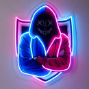 Hacker Mascot LED Neon Sign Light Pop Art