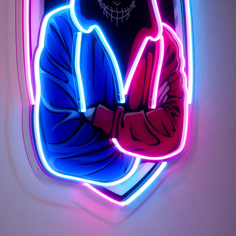 Hacker Mascot LED Neon Sign Light Pop Art