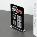Custom Double QR Code Vertical Rectangle Stand Layout B