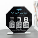 Custom Triple QR Code Octagon Stand