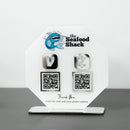Custom Double QR Code Octagon Stand Layout A