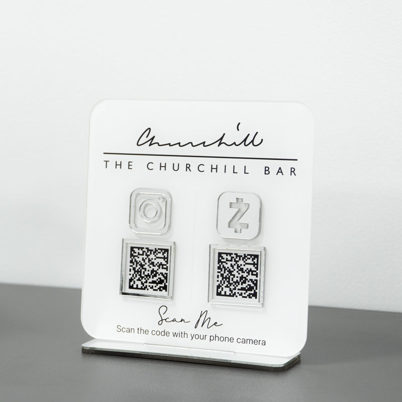 Custom Multi QR Code Square Stand