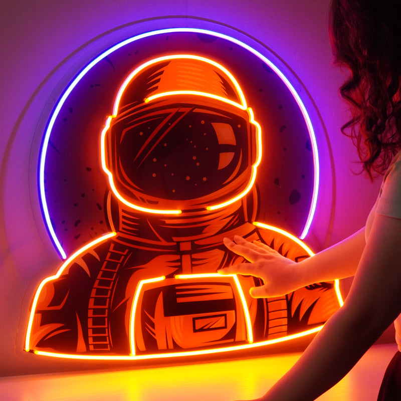 Astronaut Emblem Led Neon Acrylic Artwork