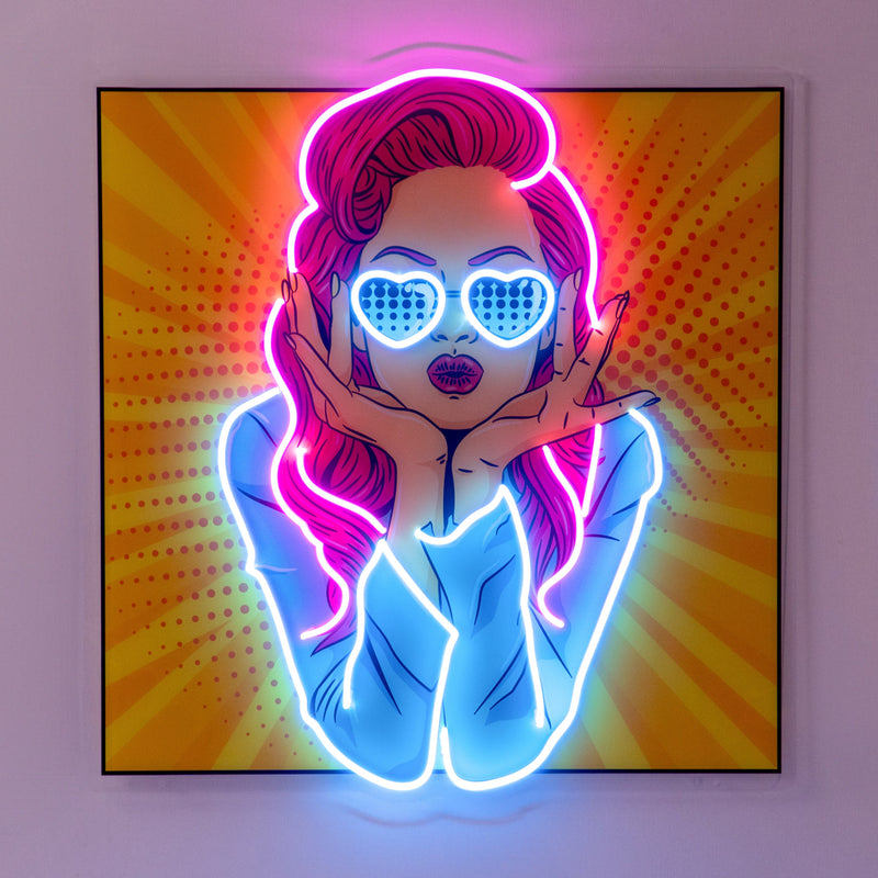 Woman Retro LED Neon Sign Light Pop Art