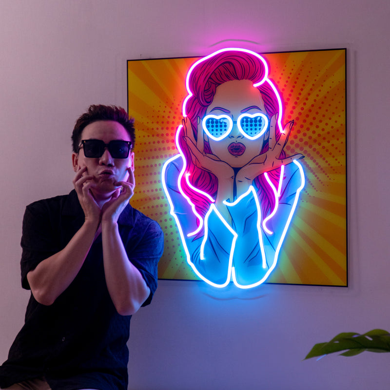 Woman Retro LED Neon Sign Light Pop Art