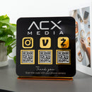 Custom Triple QR Code Square Stand
