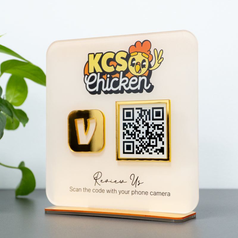 Custom Single QR Code Square Stand