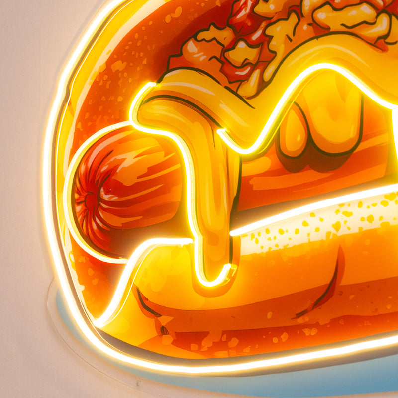 Chili Cheese Dog LED Neon Sign Light Pop Art