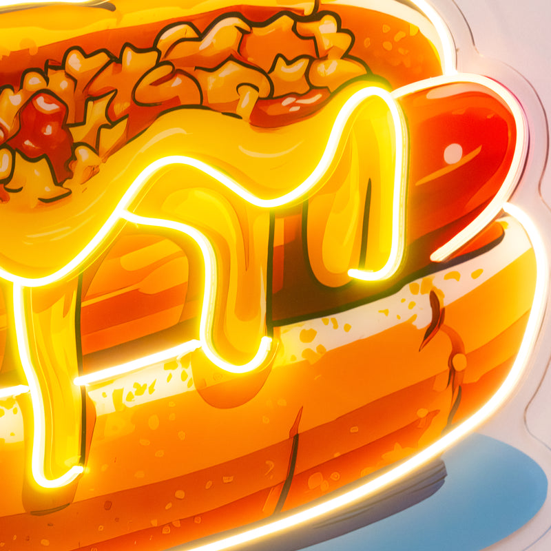 Chili Cheese Dog LED Neon Sign Light Pop Art