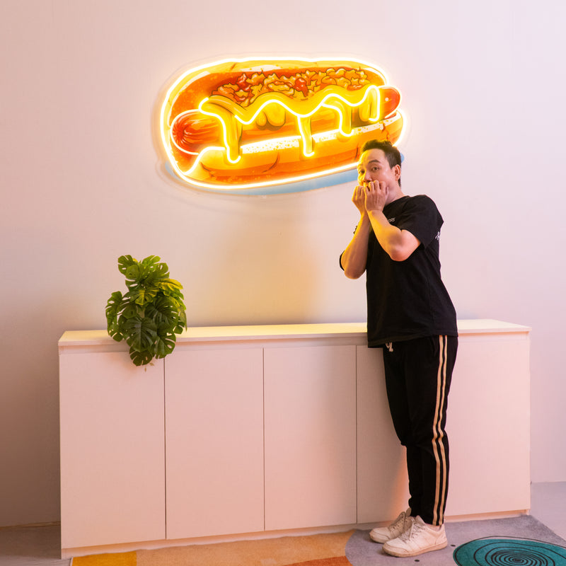 Chili Cheese Dog LED Neon Sign Light Pop Art