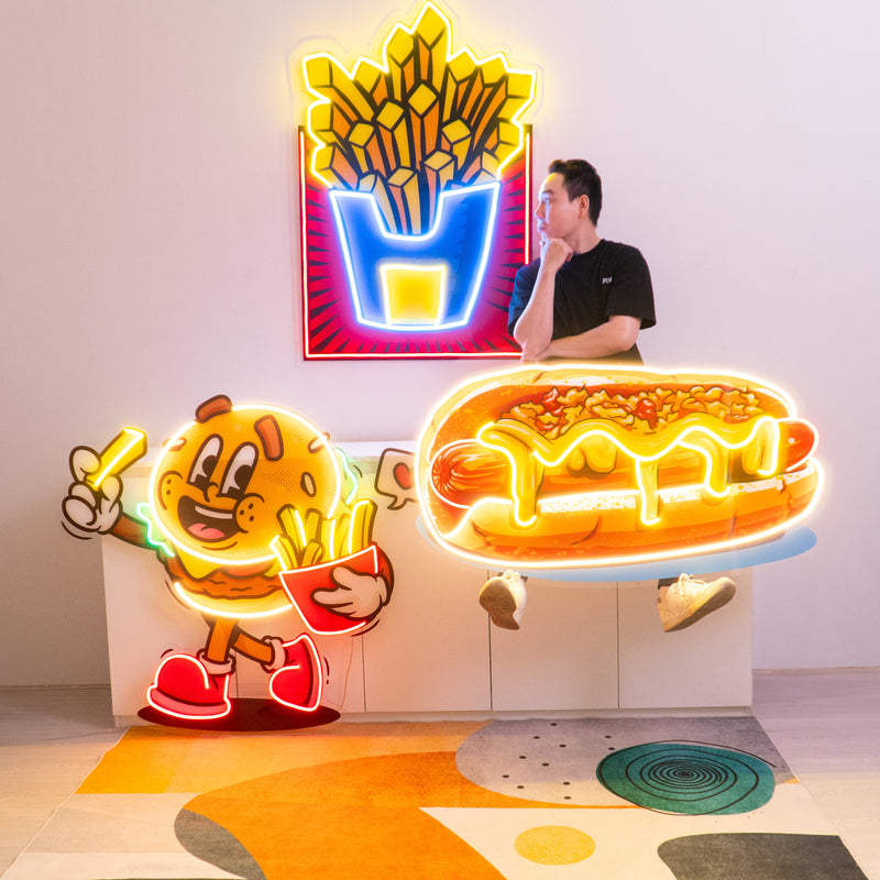 Chili Cheese Dog LED Neon Sign Light Pop Art