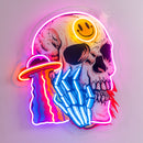 UFO Skull Vibe LED Neon Sign Light Pop Art