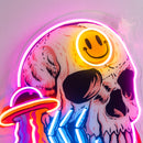 UFO Skull Vibe LED Neon Sign Light Pop Art