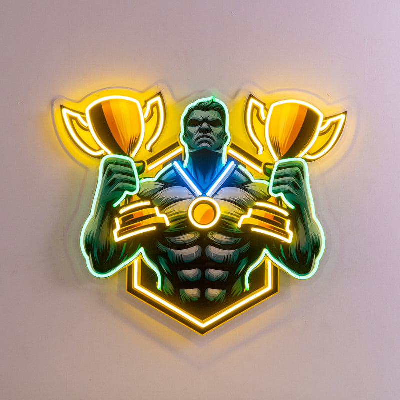 Hulk Champion LED Neon Sign Light Pop Art