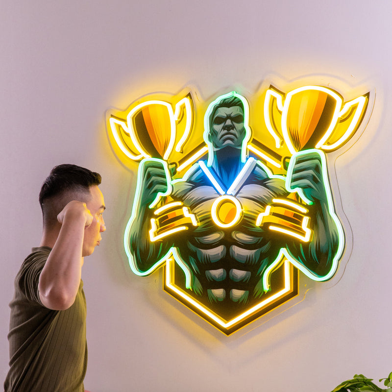 Hulk Champion LED Neon Sign Light Pop Art