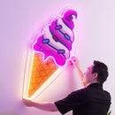 Ice Cream Cone Led Neon Acrylic Artwork