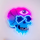 Psychedelic Trippy Skull LED Neon Sign Light Pop Art