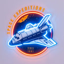 Space Expeditions LED Neon Sign Light Pop Art