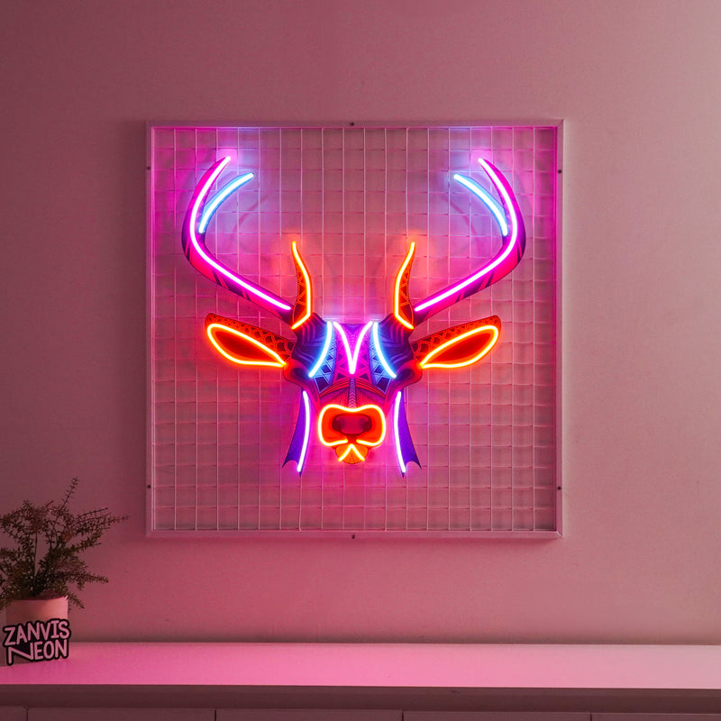 Decorative Deer LED Neon Sign Light Pop Art