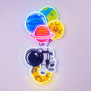 Astronaut Hugging Planet Led Neon Acrylic Artwork