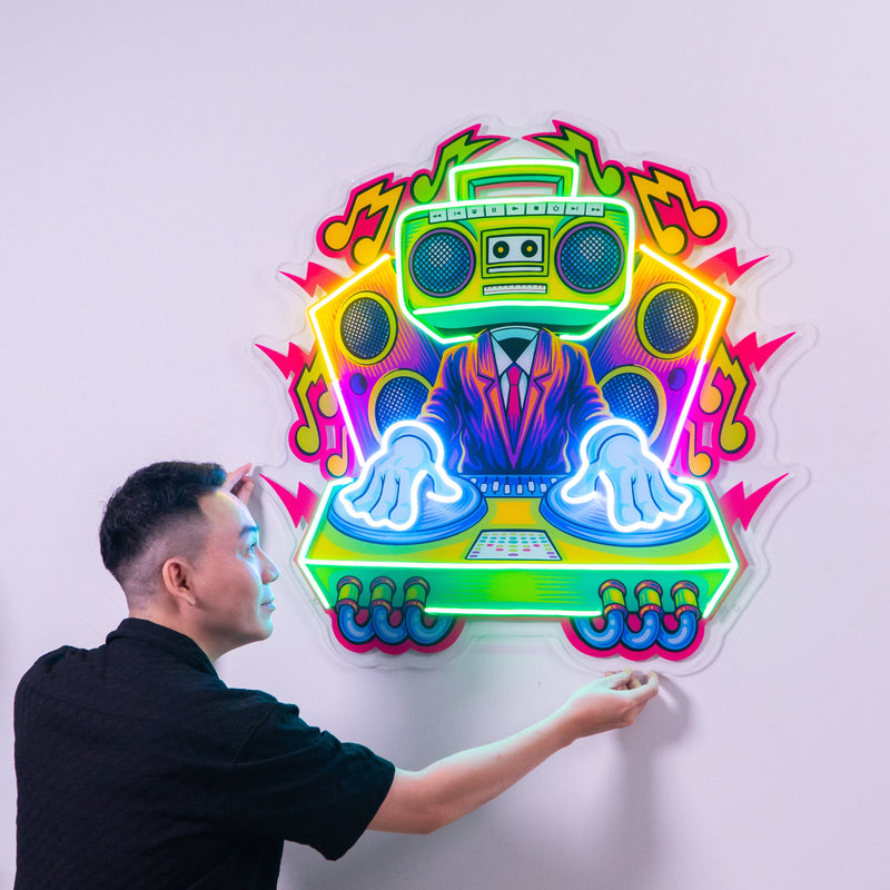 Dj Electro Music LED Neon Sign Light Pop Art