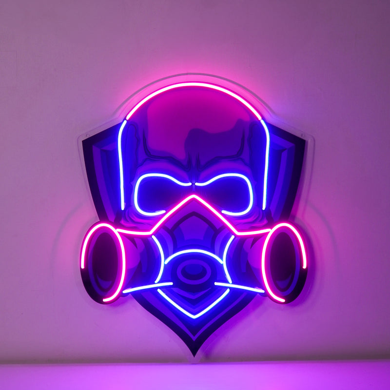 Skull Gas Mask LED Neon Sign Light Pop Art