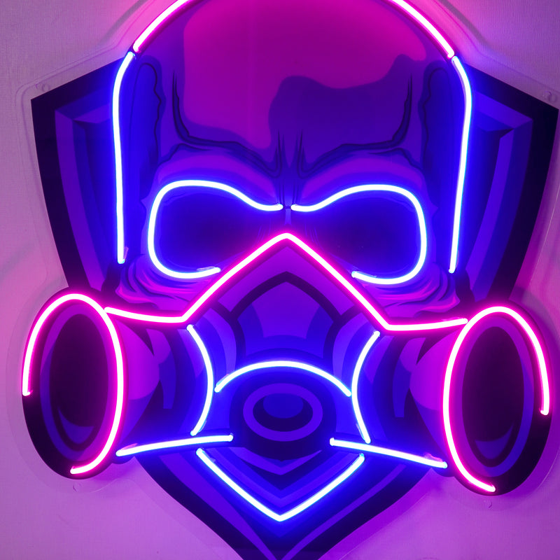 Skull Gas Mask LED Neon Sign Light Pop Art