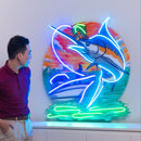 Marlin Sea Fishing LED Neon Sign Light Pop Art