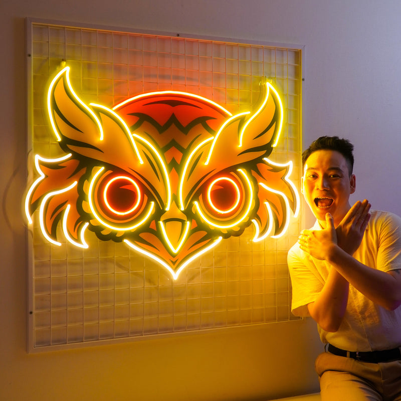 Brown Owl LED Neon Sign Light Pop Art