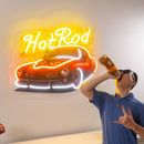 Fabolous Flamming Hotrod Car LED Neon Sign Light Pop Art