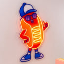 Sportie Hotdog Guy LED Neon Sign Light Pop Art