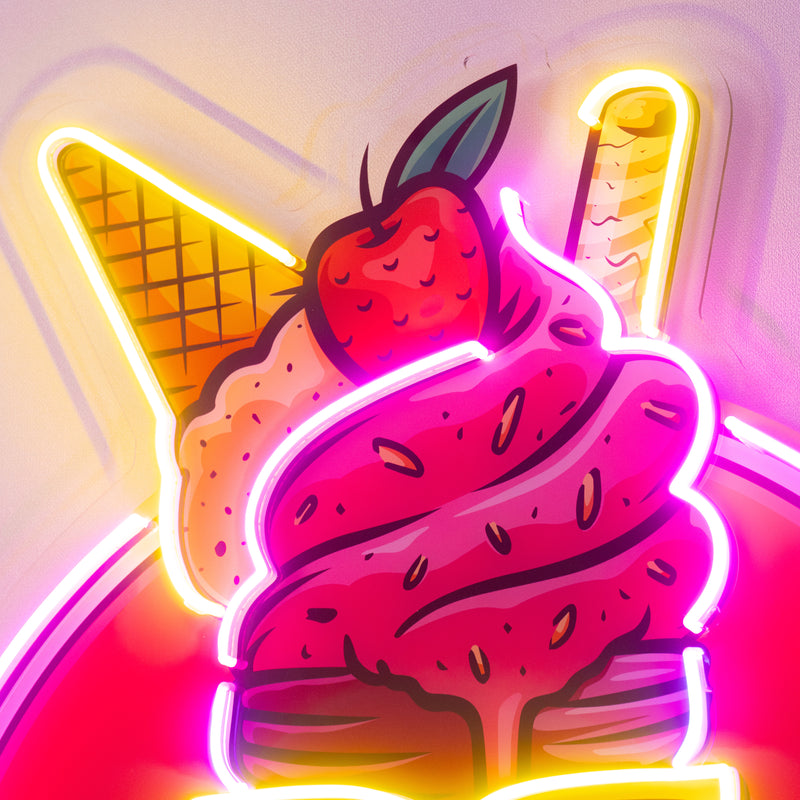 Milkshake Badge LED Neon Sign Light Pop Art