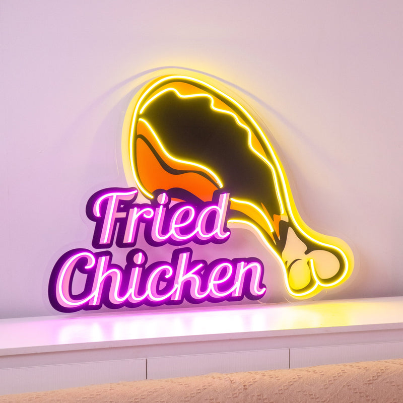 Fried Chicken Led Neon Acrylic Artwork