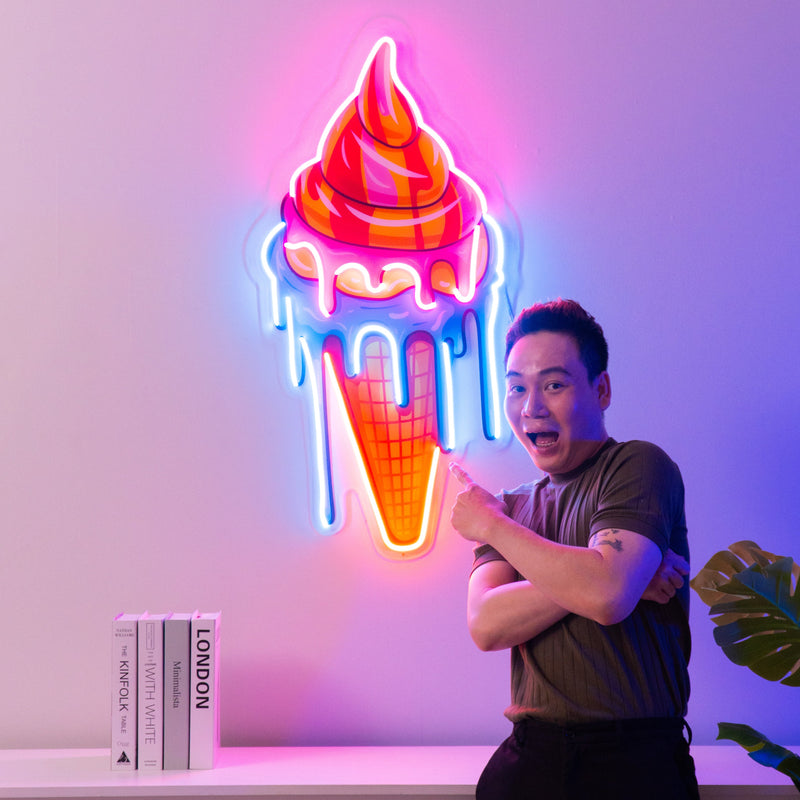 Sweet Ice Cream LED Neon Sign Light Pop Art