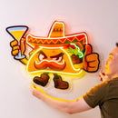 Taco Thumb Up LED Neon Sign Light Pop Art