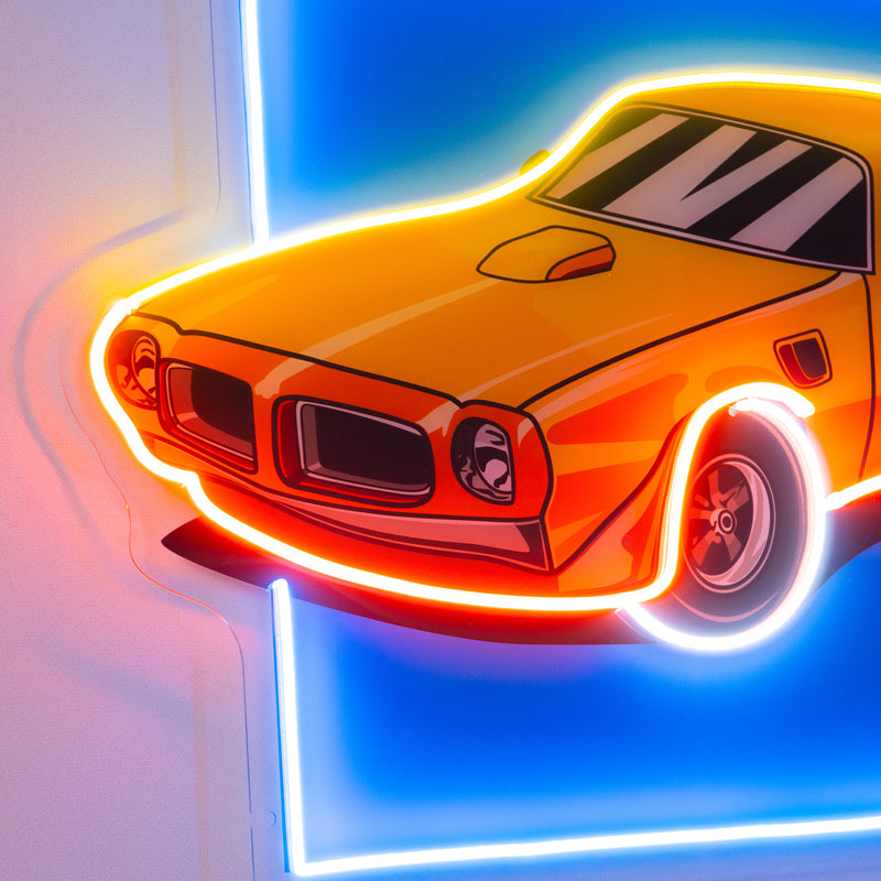 Classic Yellow Car LED Neon Sign Light Pop Art