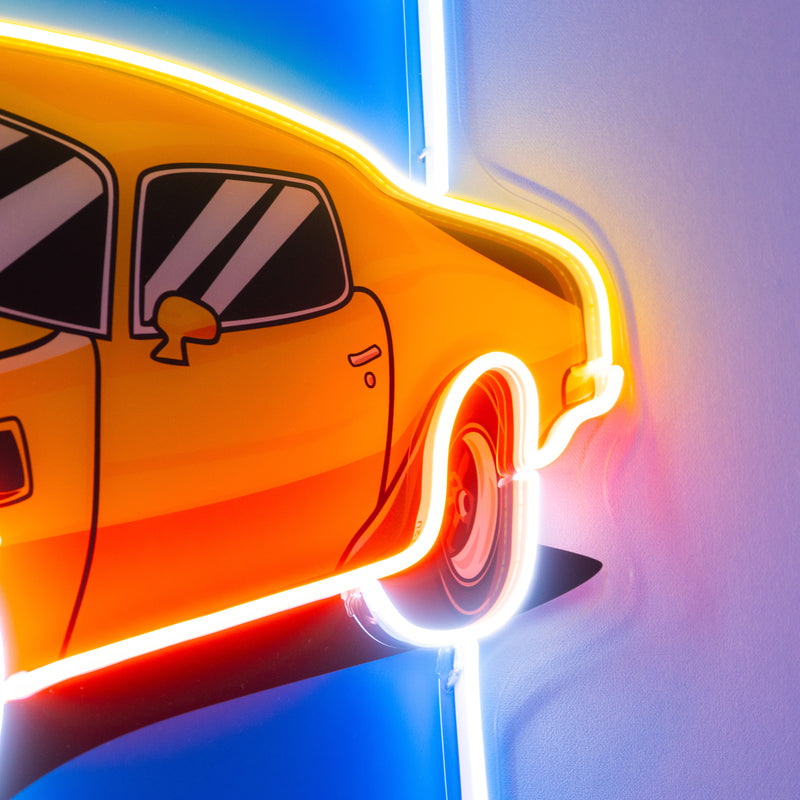 Classic Yellow Car LED Neon Sign Light Pop Art