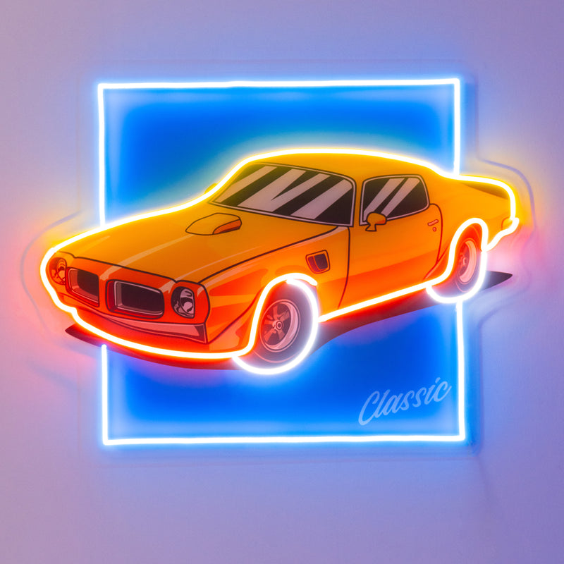 Classic Yellow Car LED Neon Sign Light Pop Art