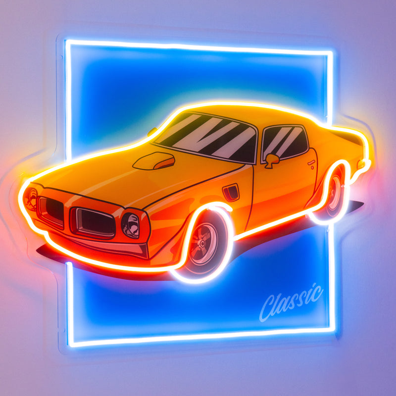 Classic Yellow Car LED Neon Sign Light Pop Art