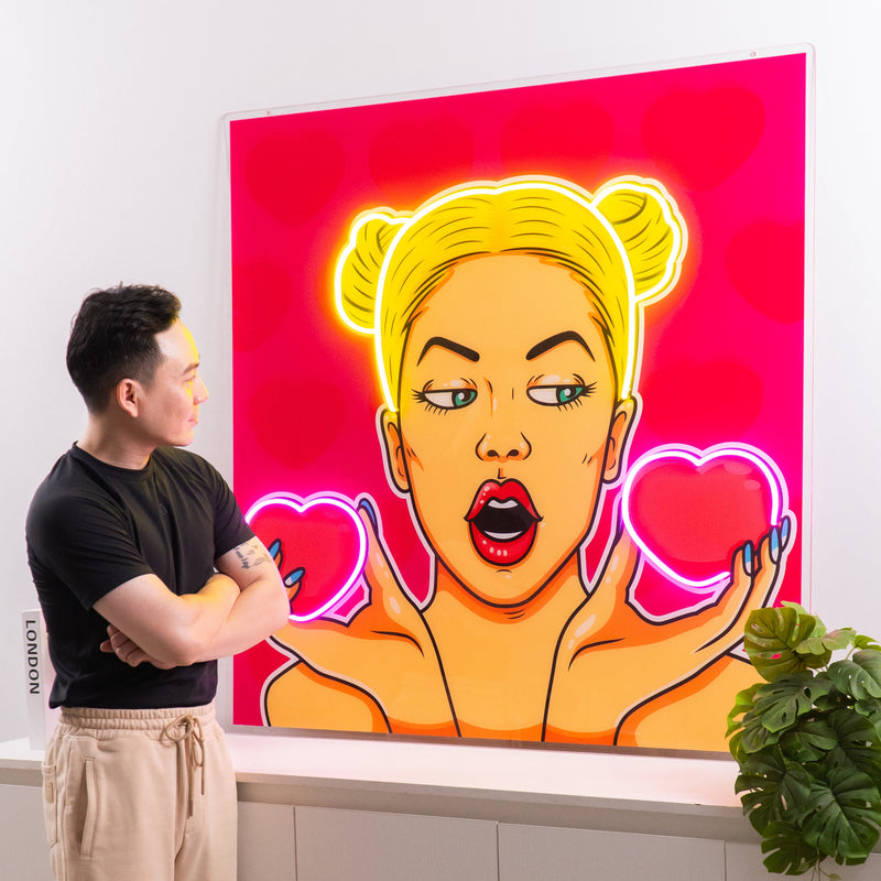 Woman Bring Loves LED Neon Sign Light Pop Art