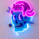 Cat And Skull LED Neon Sign Light Pop Art
