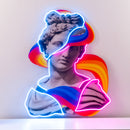 Jazzy Apollo Statue Neon Acrylic Artwork