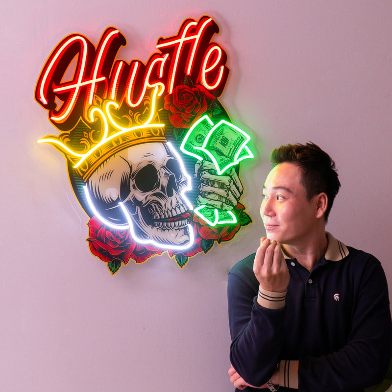 Rich Skull LED Neon Sign Light Pop Art